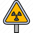 radiation, danger, hazard, nuclear, radioactive, toxic, warning, icon