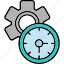 work, time, business, cog, configure, gear, working, icon 
