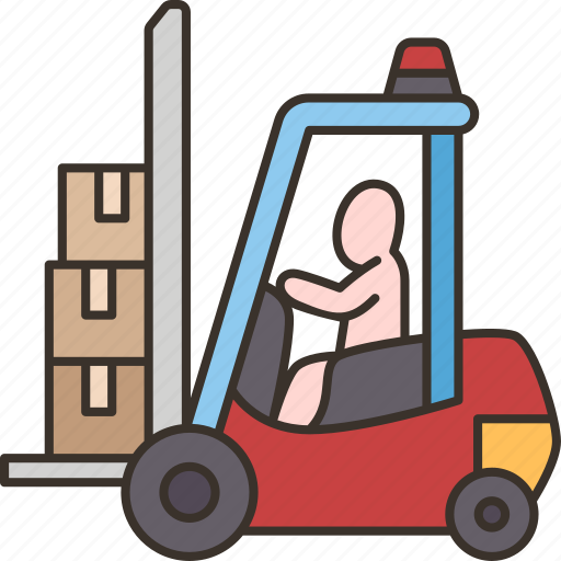 Forklift, driver, worker, warehouse, supply icon - Download on Iconfinder