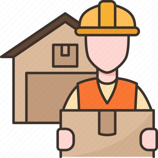 Warehouse, worker, product, distribution, logistic icon - Download on Iconfinder