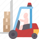 forklift, driver, worker, warehouse, supply