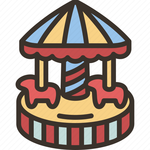 Carousel, horses, funfair, round, amusement icon - Download on Iconfinder