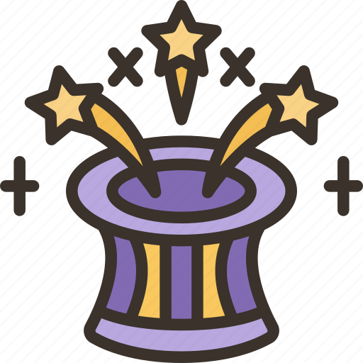 Magic, hat, wizard, trick, circus icon - Download on Iconfinder