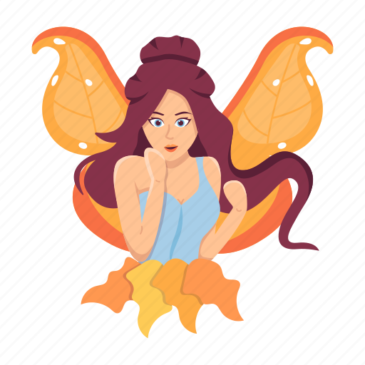 Fairy tale, fairy wings, beautiful fairy, fantasy character, mythical creature icon - Download on Iconfinder
