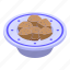 bowl, falafel, isometric 