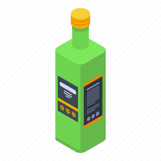 Vinegar, bottle, isometric icon - Download on Iconfinder