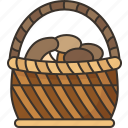 basket, picnic, spring, carry, container