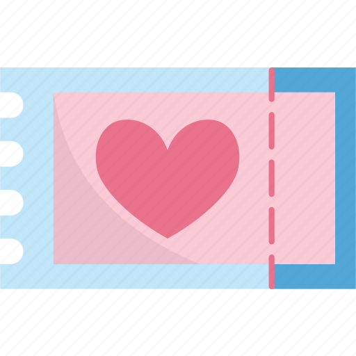 Ticket, coupon, stamp, valentine, event icon - Download on Iconfinder