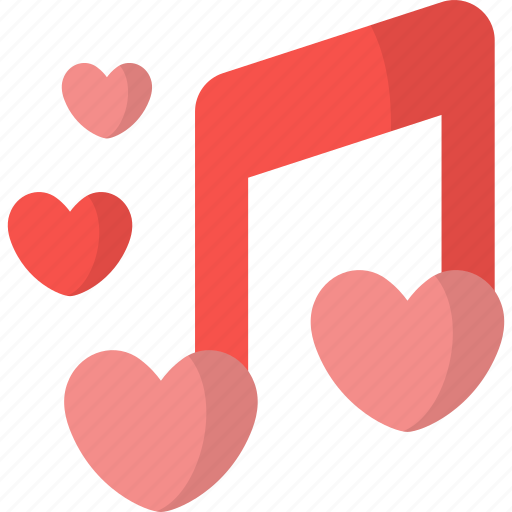 Love song, music note, melody, hearts, romantic, quaver icon - Download on Iconfinder
