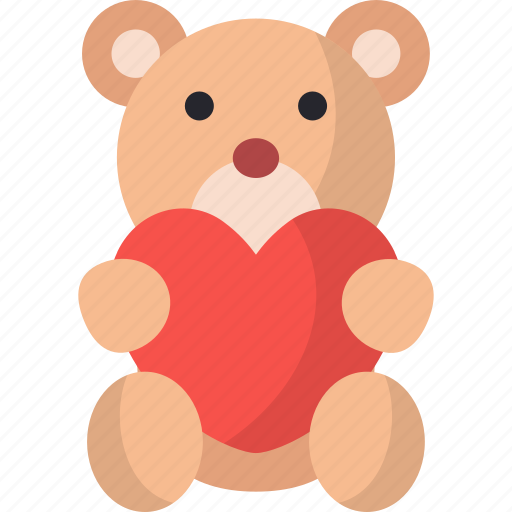Teddy bear, heart, plush, toy, stuffed animal, love, child icon - Download on Iconfinder