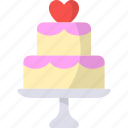 wedding cake, dessert, heart, marriage, party, love