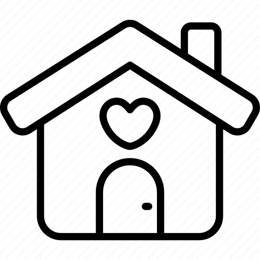 House, building, love, heart, real estate, romance, home icon - Download on Iconfinder