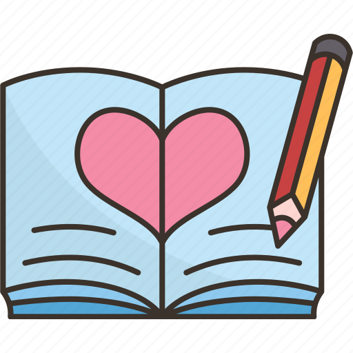 Diary, write, note, memory, love icon - Download on Iconfinder