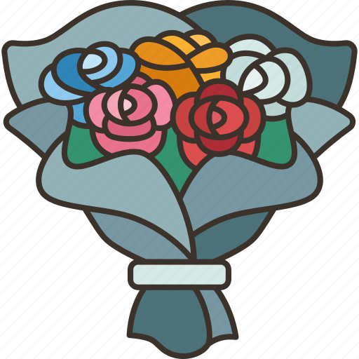 Flower, bouquet, wedding, roses, blossom icon - Download on Iconfinder