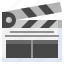 clapperboard, entertainment, video, miscellaneous, play, button 