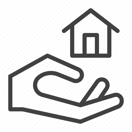 Hand, holding, home, family icon - Download on Iconfinder