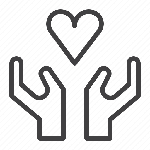 Hands, heart, charity, love icon - Download on Iconfinder