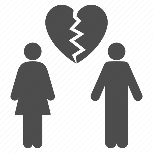 Broken family, conflict, couple, divorce, people, separation, split parents icon - Download on Iconfinder