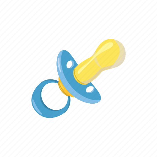 Baby, blue, cartoon, childhood, pacifier, plastic, soother icon - Download on Iconfinder