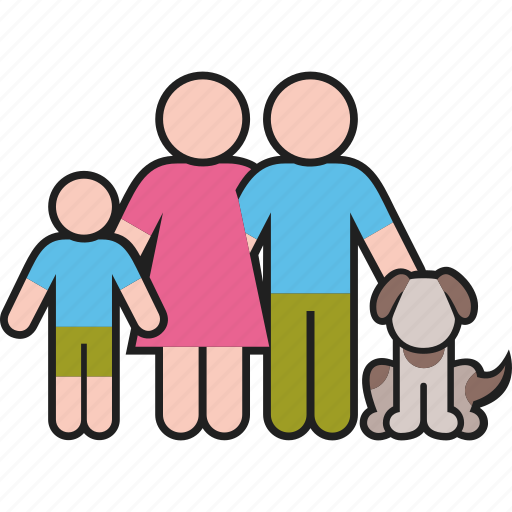 Dog, family, father, mother, parents, pet, son icon - Download on Iconfinder
