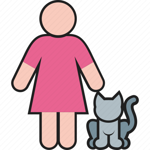 Animal, cat, female, kitty, pet, woman, lady icon - Download on Iconfinder
