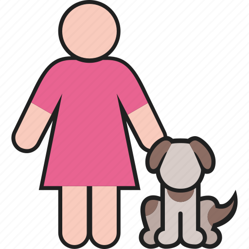 Animal, dog, female, pet, puppy, woman, girl icon - Download on Iconfinder
