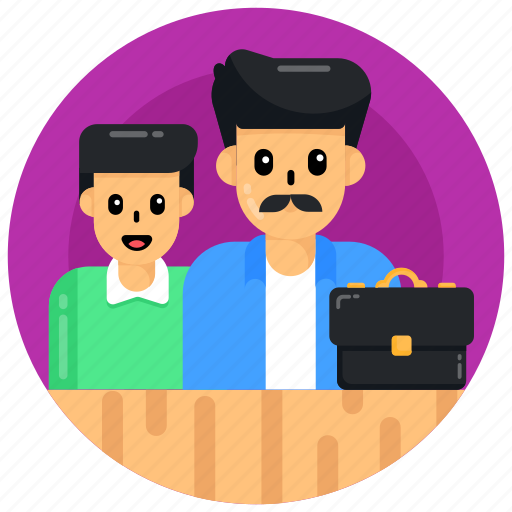 Father and son, dad with son, father job, businessman dad, businessperson icon - Download on Iconfinder