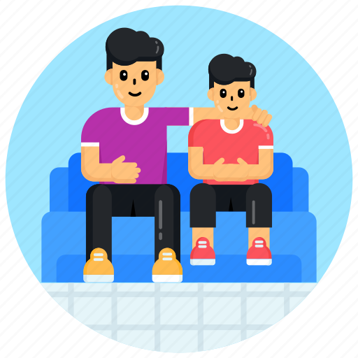 Siblings, elder brother, buddies, friends, boys icon - Download on Iconfinder