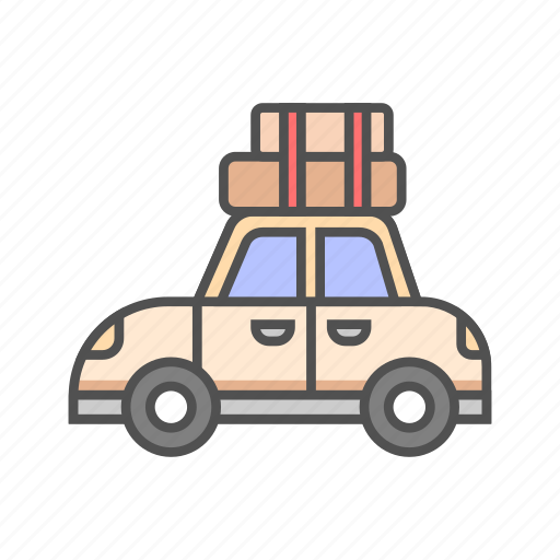 Car, family, family car, luggage, travel, trip, vacation icon - Download on Iconfinder