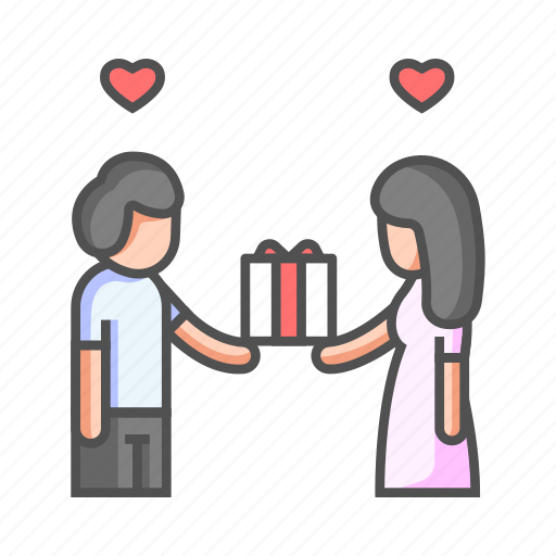 Couple, gift, give gift, love, present, relationship, surprise icon - Download on Iconfinder