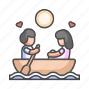 boat, couple, honeymoon, love, lovers, romantic, sailing 