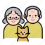 cat, couple, family, grandparents, old, old couple, senior 