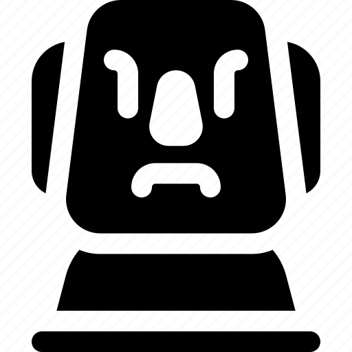 Moai, polynesia, statues, statue, hillside, moai statue icon - Download on Iconfinder