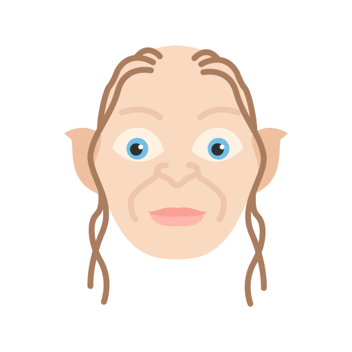 Elf, gollum, lord of the ring, smeagol icon - Free download