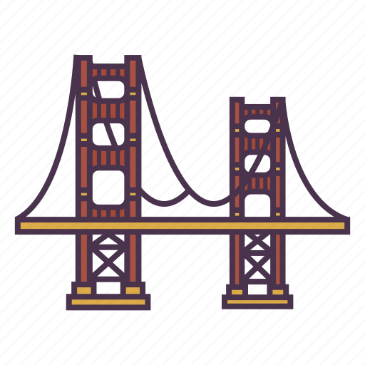 Architecture, california, golden gate bridge, landmark icon - Download on Iconfinder
