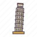 architecture, italy, landmark, leaning tower of pisa
