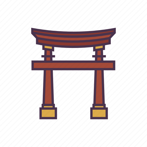 Japan, landmark, shrine, temple, torii gate, travel icon - Download on Iconfinder