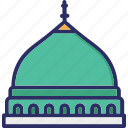 famous landmark, medina, prophet’s mosque, saudi arabia