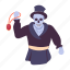 necromancer, skull man, skeleton gentleman, fantasy character, scary character 