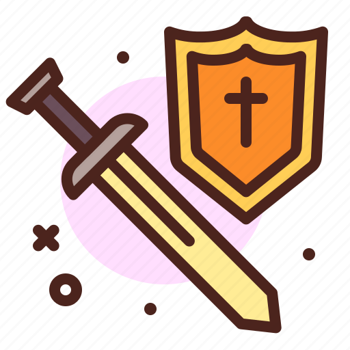 Shield, sword, gaming, medieval, fantasy icon - Download on Iconfinder