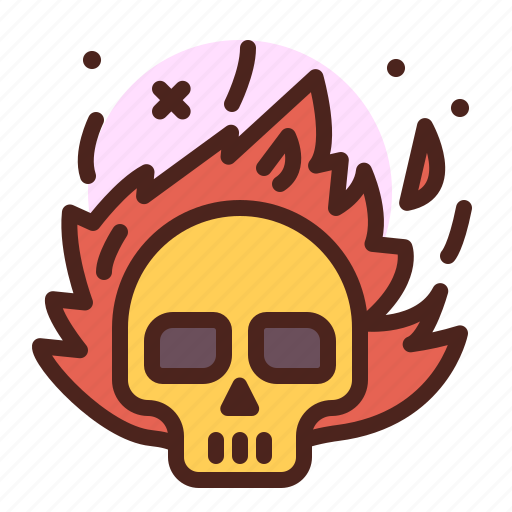 Skull, fire, gaming, medieval, fantasy icon - Download on Iconfinder
