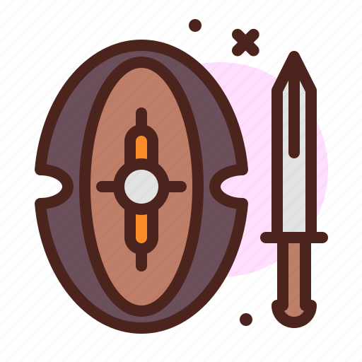 Sword, shield, gaming, medieval, fantasy icon - Download on Iconfinder