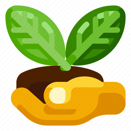 Farm, food, hand, leaf, nature, organic, plant icon - Download on Iconfinder