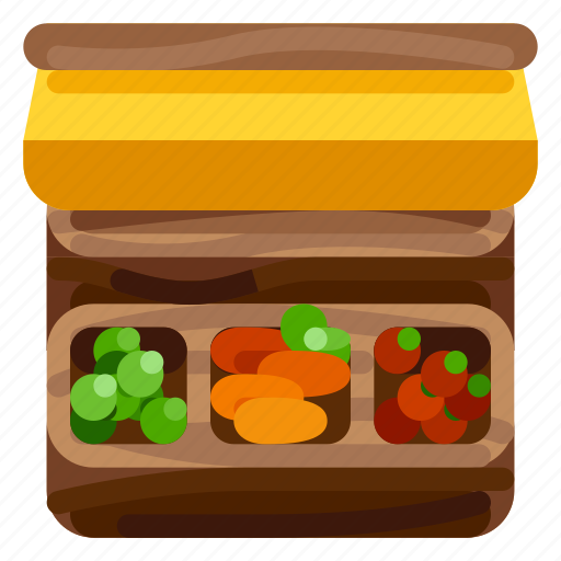 Commercial, farm, food, market, nature, plant, stall icon - Download on Iconfinder