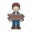 building, camping, carpenter, limber, wood work, woods, worker avatar 