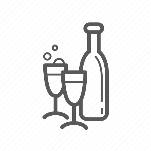 Bottle, drink, glasses, wine icon - Download on Iconfinder