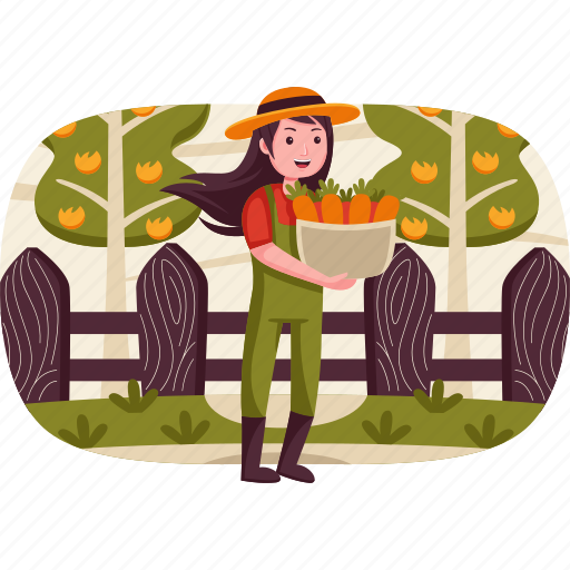 Farm, agriculture, farming, garden, plant, nature, flower illustration - Download on Iconfinder