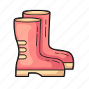 farm, boots, red boots, shoe, shoes, gardening, farming