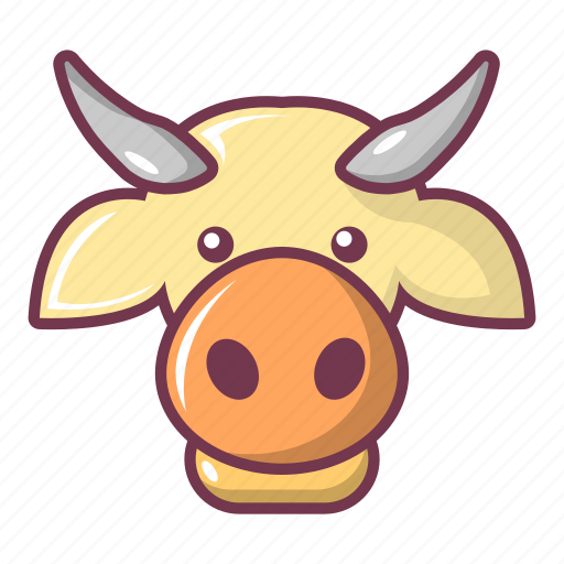 Cartoon, cow, food, head, love, nature, silhouette icon - Download on Iconfinder