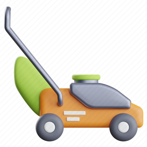 Lawn, mower, grass, plant, nature, gardening, ecology 3D illustration - Download on Iconfinder